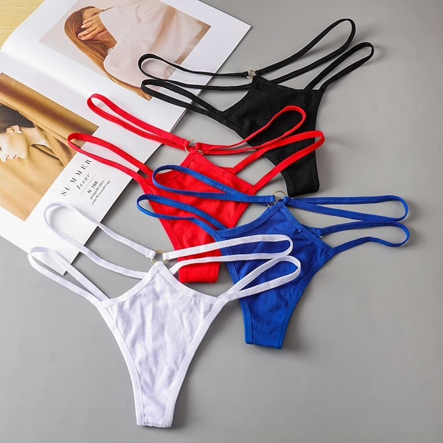 Women Strappy Panties Hollow Sexy G-String Soft Lingerie Low Rise