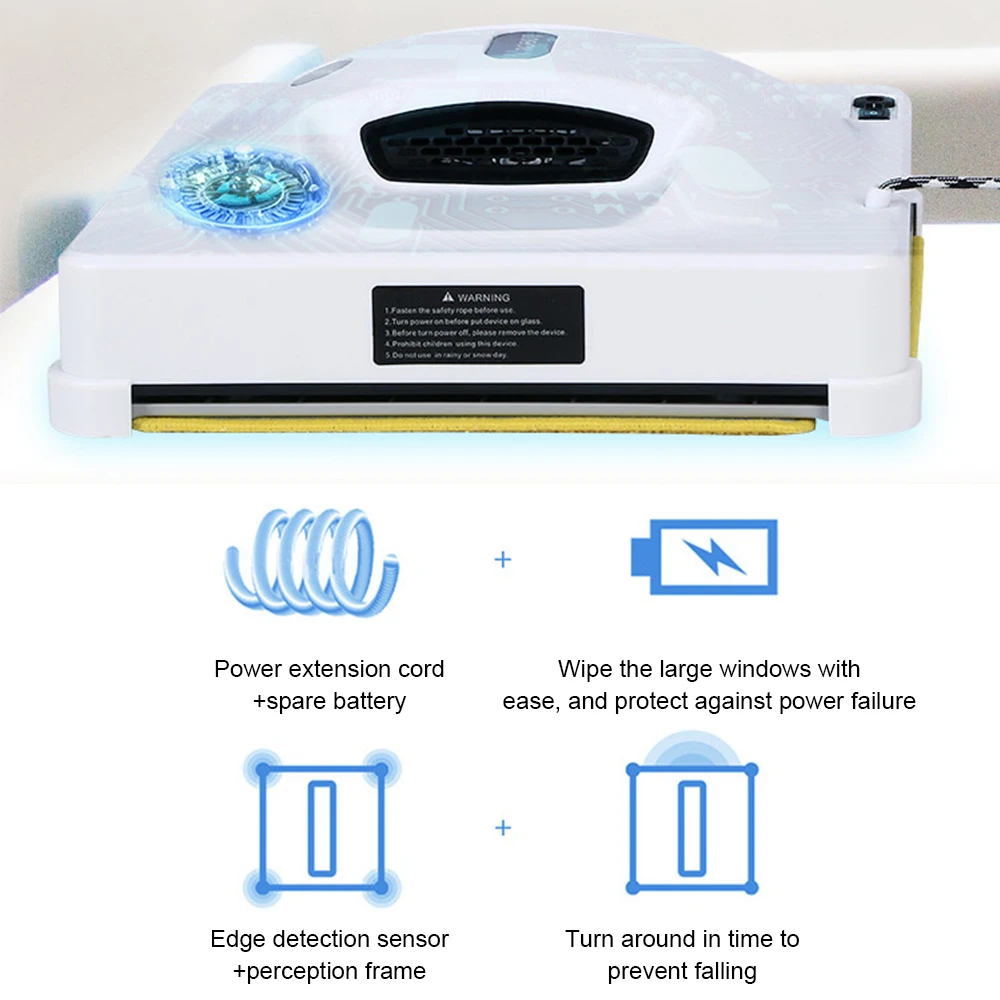 Window Cleaning Robot Electric Window Cleaner Smart Auto Glass Tile Wall Washing Household Tool