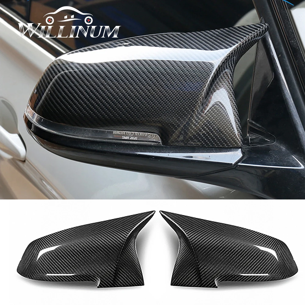 

Car reversing rear view mirror cover for BMW F20 F22 F30 F35 F32 F34 horn shape outside rearview mirror shell case carbon fiber