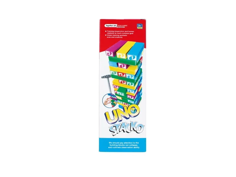 

Children'S Educational Early Childhood Uno Jenga DIY Toy Domino Building Blocks Tabletop Game Educational Toy