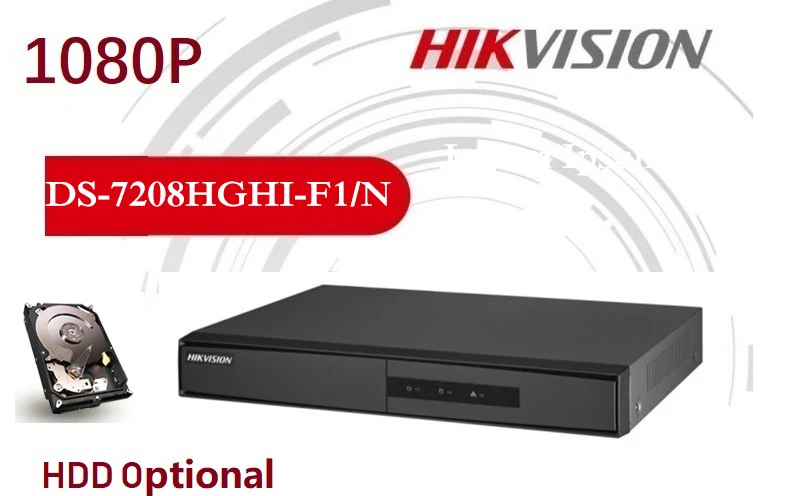 Сеть 2MP HIKVISION 8-канальный видеорегистратор Гибридный видео Регистраторы с 2MP Ночное видение купол и Пуля Открытый безопасности Камера наборы