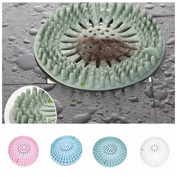 

Silicone Sink Sewer Filter Hair Catcher Hair Stopper Shower Drain Covers Easy Clean Strainer Outfall Filter Bathroom Accessories