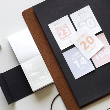 

2020 Mini Desktop Paper Calendar dual Daily Scheduler Table Planner Yearly Agenda Organizer Planner Book