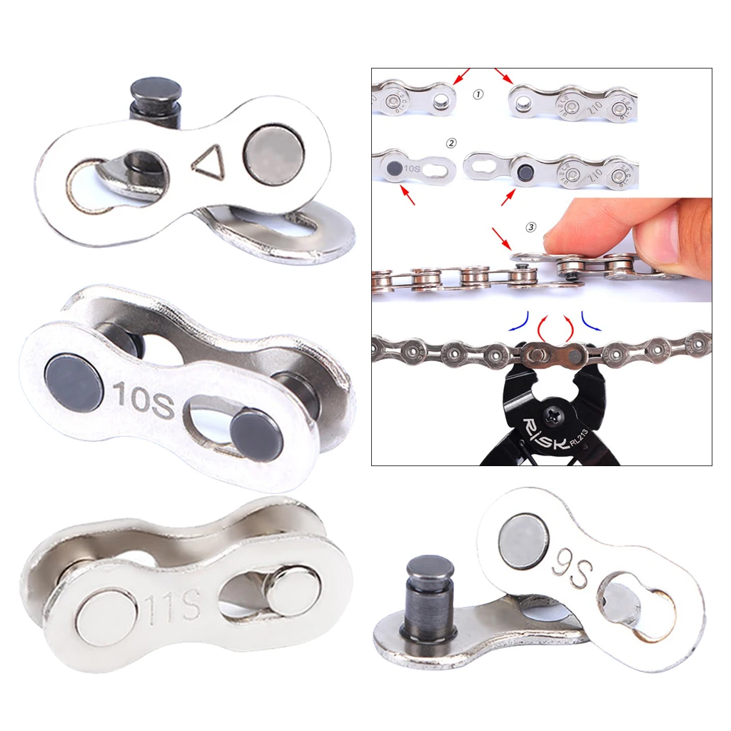 6 7 8 9 10 Speed Bike Chain Connector Lock Set Quick Master Chain Link Joint Bike Parts for MTB Mountain Rode Bicycle 6 7 8 9 10 Speed Bike Chain Connector Lock Set Quick Master Chain Link Joint Bike Parts for MTB Mountain Rode Bicycle