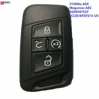 

Keyecu OEM for 2018 Volkswagen Atlas Smart Key 5 Button Trunk / Remote Start 315Mhz ASK Megamos AES KR5FS14-US 3G0959752T