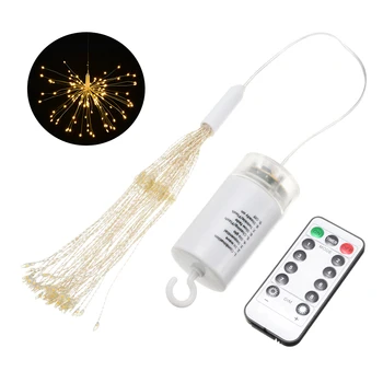 

120 LED String Light Waterproof Warm White Firework Fairy Lights Remote Control Curtain Christmas Wedding Party Home Decoration