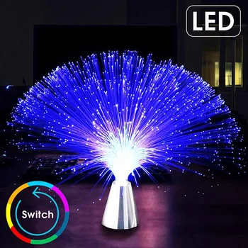 Claite Multicolor Led Glasvezel Licht Nachtlampje Vakantie Kerst Wedding Thuis Decoratie Nighting Verlichting Lampen