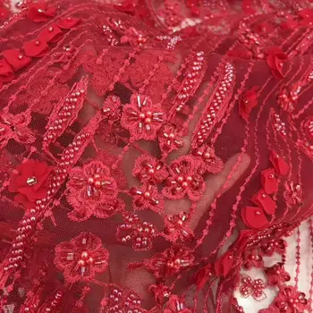

Embroidered Net Fabric with beads With super Quality Jolin-59.6801 African Tulle Lace Fabric For party Dress
