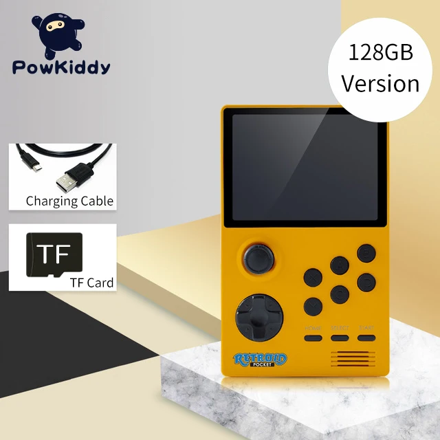 zrshygs Retroid Pocket 2 Consola de Juegos portátil de Bolsillo Retro Juegos 3D con Pantalla IPS de 3,5 Pulgadas 