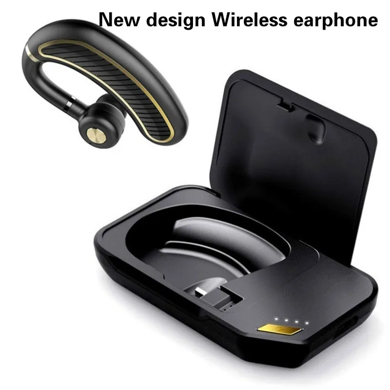 

New Hands-free Wireless Bluetooth Earphone Business Headphone Super Long Standby Earpiece with Mic,Sweatproof,Noise Reduction