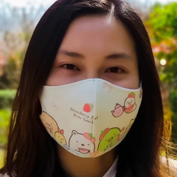 

Cartoon girl little twin starsr KT lazy egg variety of cute dust-proof breathable child student Parent-child masks