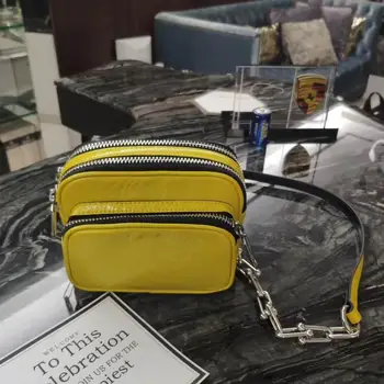 

Genuine leathe small crossbody bag real Metal cowhide leather mini shoulder bag