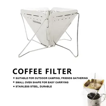 

Camping Coffee Rack Coffee Drip Stand Traveling Outdoor Silver Stainless Steel Camp BBQ Coffee Filter Rack Backpacking Stove