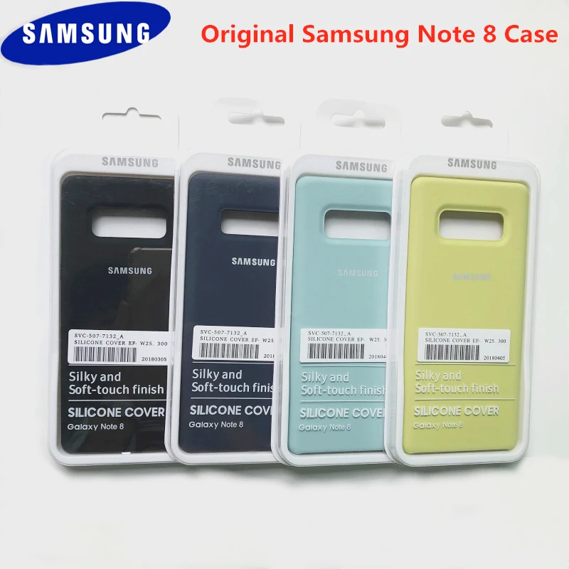 

Galaxy Note 8 Liquid Silicone Case Original Samsung Silky Soft-Touch Shell Phone Cover For Galaxy Note8 With Box&Side Button