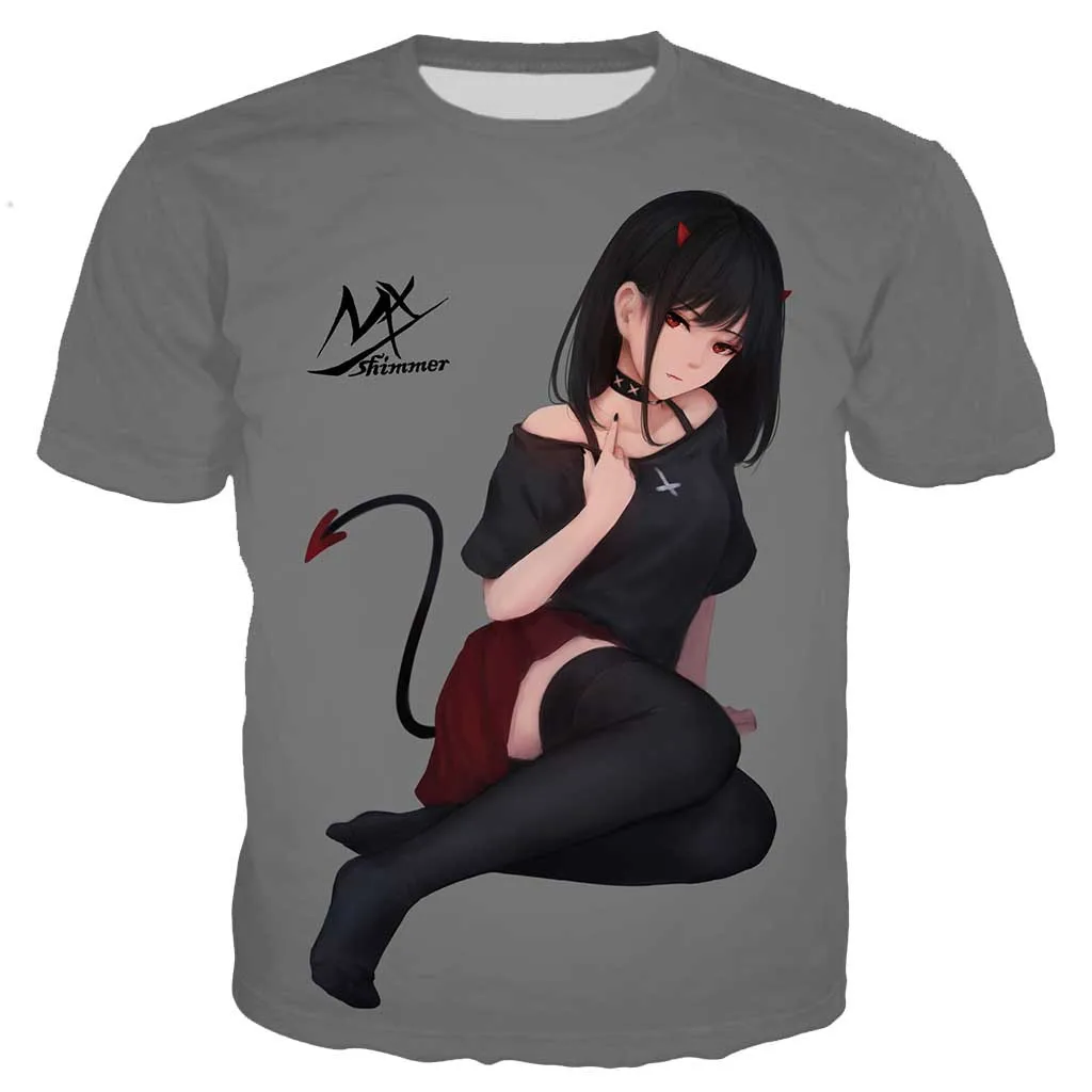 Аниме Nekopara Chocola Ванильная рубашка популярная мужская и женская футболка футболки с 3D-принтом Повседневная Harajuku стильная футболка уличная топы
