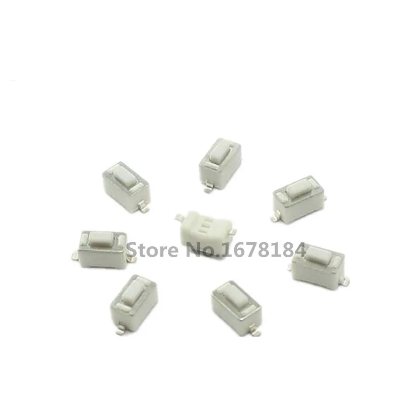 100 шт./лот 3*6*5 мм 2pin SMD тактовый Переключатель кнопочный Белый Кнопочный сенсорный