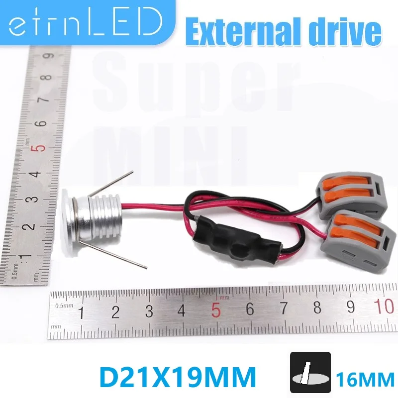 EtrnLED 1W 미니 Led 자리 12V 24V Recessed 램프 포커스 색상 주방 옷장 계단 쇼케이스 실내 천장 스포트 라이트 드라이버