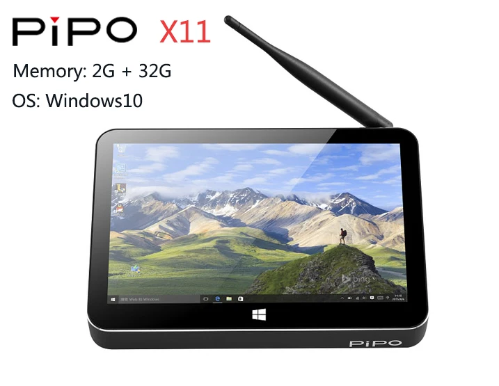 pipo x11 Pipo X11 Мини ПК 8,9 дюймов Windows 10 планшетный ПК 2G 32G BT4.0 1920*1200 HDMI Wifi 4 USB RJ45 металлическая крышка ТВ коробка мини настольный - Цвет: pipo x11