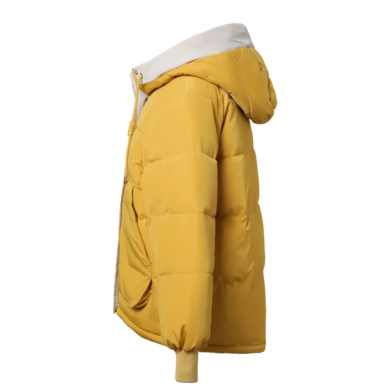 Vangull, зимняя куртка с капюшоном, женские парки с хлопковой подкладкой, новая модная плотная верхняя одежда, женское короткое пальто, однотонные парки с длинным рукавом