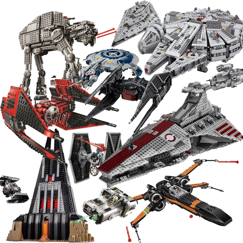

Star Wars Falcon Poe Dameron X Wing Tie Fighter Tie Fighter Walker Building Blocks Lepining Star Plan Wars Toys For Children