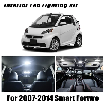 

11pcs canbus LED Reverse lamp + Parking city + License plate lamp + Interior Light Kit for Smart Fortwo (2007-2014)