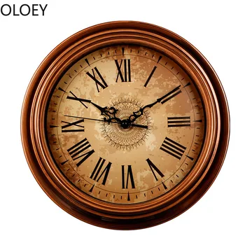 

Wall Clock Modern Design Round Wall Clocks Vintage Retro Antique Creative Art Living Room Clocks Wood Wall Watch