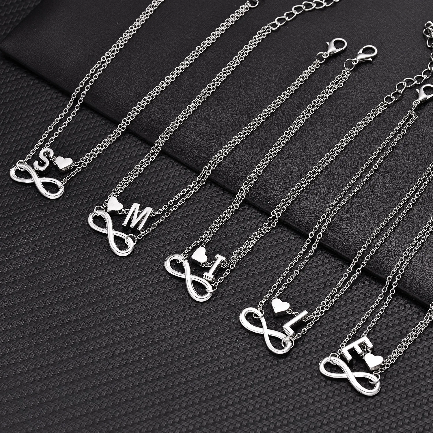 Summer New A-Z Letter Initial Anklets For Women Silver Color Heart Anklet Bracelet Leg Chain Fashion Beach Party Foot Jewelry - Image 6