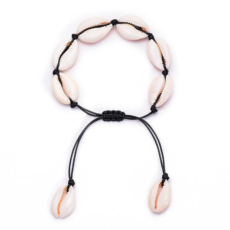 Веревка Цепи натуральное ожерелье с раковинами для женщин Летний Пляжный Подарочный Seashell ошейник