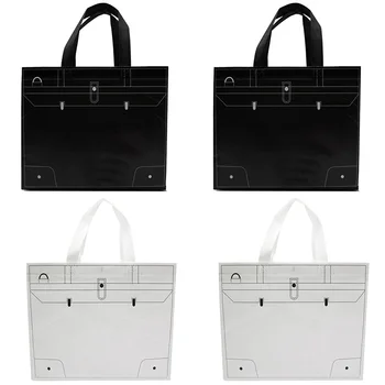 

Eco Shopping Bag Pouch Travel Grocery Bag Non-woven Fabric Folding Black Bag