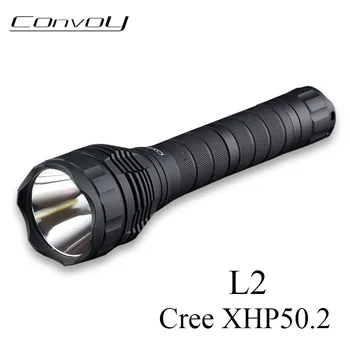 

Convoy L2 with Cree XHP50.2 LED Flashlight Linterna LED 2400lm Torch Need 2pcs 26650 Flash Light Camp Lanterna Work Light Lamp