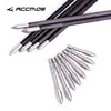 12/24PCS 70 80 90 100 110 120 Grain Stainless Steel Bullet Point Tip For Id 4.2 Mm Arrow Shaft Arrow Head Archery Accessory Bow 2