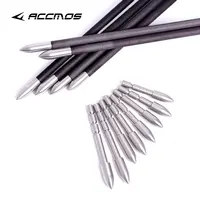 12/24PCS 70 80 90 100 110 120 Grain Stainless Steel Bullet Point Tip For Id 4.2 Mm Arrow Shaft Arrow Head Archery Accessory Bow 2