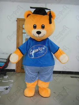 

blue suit teddy bear mascot costume doctor cartoon bear costumes