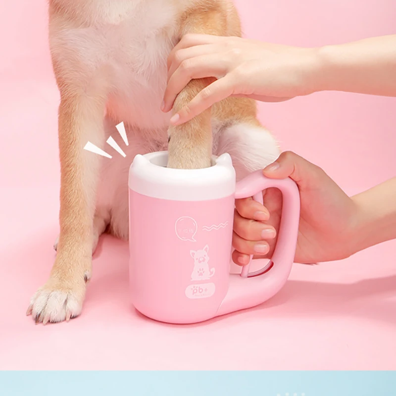 

Popular pet dog dirty cat paw cup clean silicone cleaning tool washing brush machine automatic supplies toilet