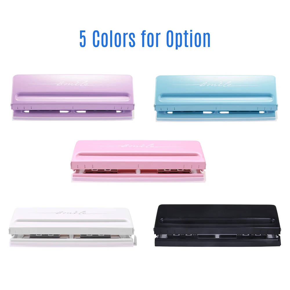 6-Hole Paper Cutter Adjustable Desktop Punch Puncher дырокол with 6 Sheet Capacity Organizer Six Ring Binder for A4 A5 A6 B7
