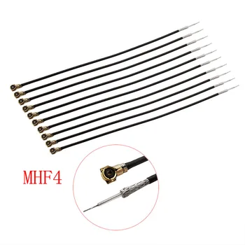 

10Pcs MHF4 IPX IPEX U.fl MHF 4 Jack 0.81 Jumper Pigtail Cable 4th OD 0.81mm Solder for PCI WIFI Card wireless Router Length 15cm