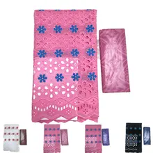 Высокое качество ручной работы ghalila Базен riche парчовая кружевная ткань с гипюровым шнуром кружевной комплект