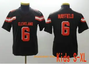 Майки 6 Baker Mayfield 13 Odell Beckham Jr 24 Nick Chubb 95 Myles Garrett 80 Jarvis Landry 21 Denzel Ward 17 Browns для мужчин и молодежи - Цвет: 17