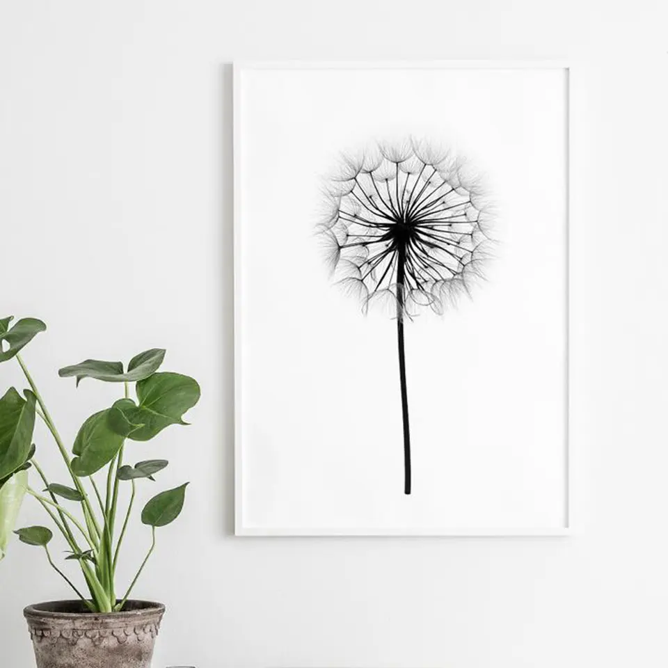 Line-Art-Figure-Poster-Dandelion-Canvas-Painting-Grass-Wall-Art-Print-Quote-Modern-Picture-For-Living (1)