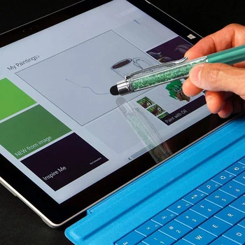 

16 Pcs Black Ink Crystal Pens Stylus Diamond Ballpoint Pens for Capacitive Press Sn with 20Pcs Replacement Refills