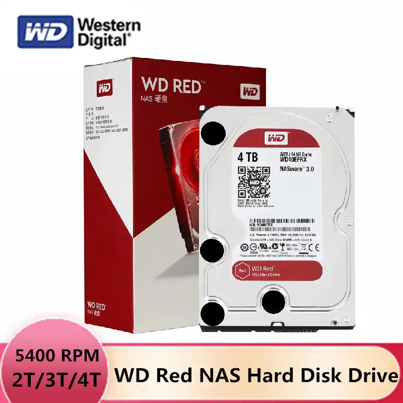 Western Digital Wd Red Nas Hard Disk Drive 2tb 3tb 4tb Sata 6 Gb S Cache 3 5 Inch For Desktop Nas External Hard Drives Aliexpress