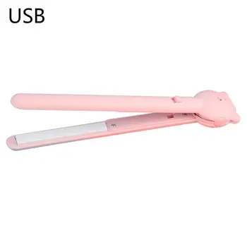 

Portable Wireless USB Mini Hair Straightener Flat Curler Hair Straightening Iron K1AD