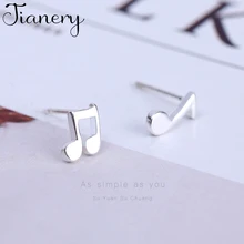 JIANERY Настоящее чистое 925 пробы серебро музыкальная вывеска серьги для женщин модные ювелирные изделия Подвески Brincos Прямая поставка