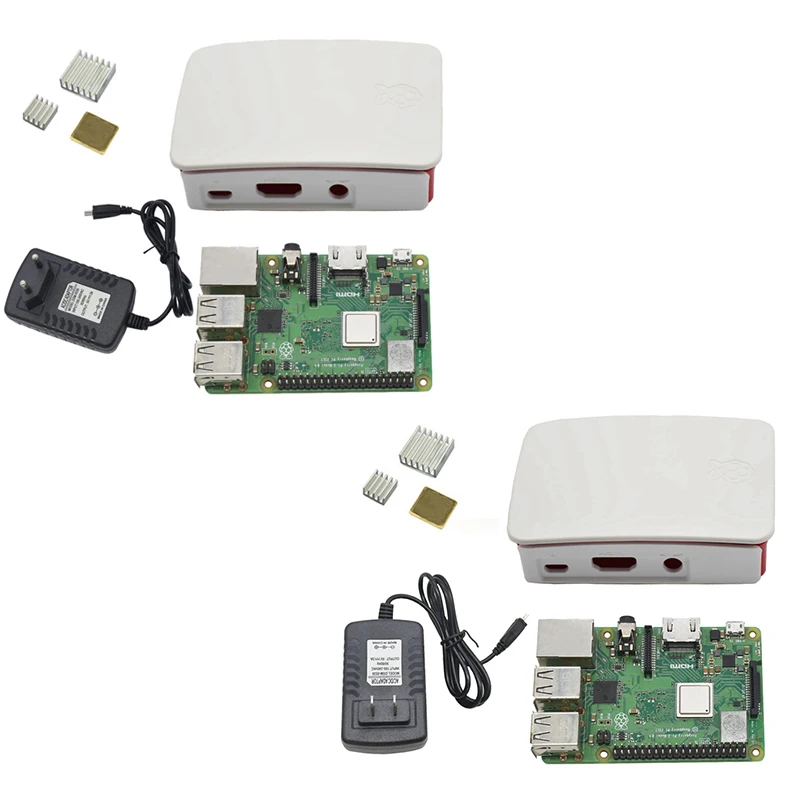 4 в 1 для Raspberry Pi 3 Модель B +(Plus) плата + корпус Abs адаптер питания 5 В 3A комплект
