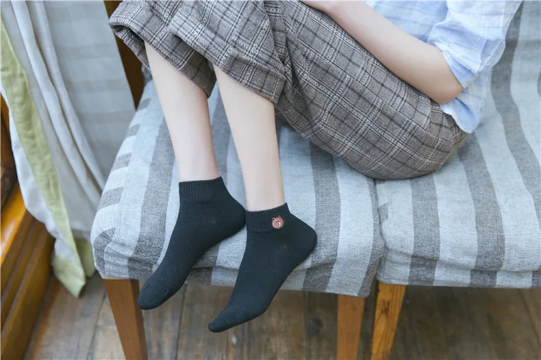 Socks Women's Spring And Summer New Style No-show Socks WOMEN'S Socks Comfortable Breathable Colorful String Bear No-show Socks