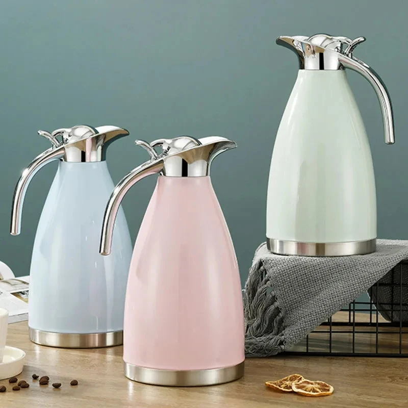 Cafes Household Large Capacity Thermal Jug Kettle Supplies Restaurant 304 Stainless Steel Vacuum Insulation Coffee Carafe Office 1.2L 
