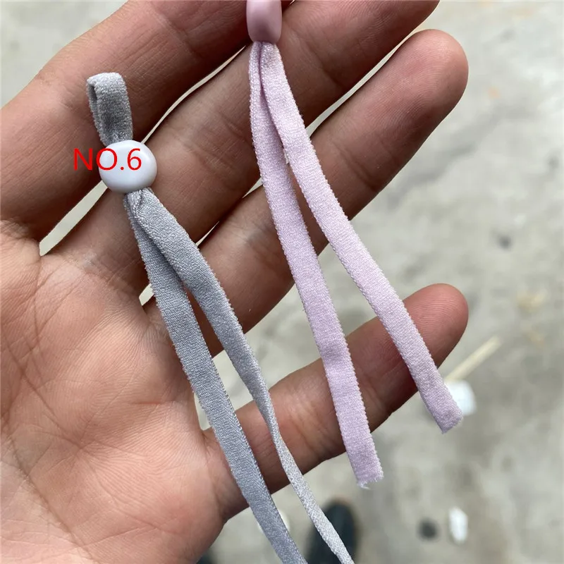 

50 PCS width 5mm mask elastic band ear band Ajustable silicone button buckle mask band string rope DIY sewing mask material