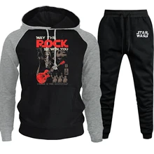 #Special Offers May the Rock Be With You Star Wars Hoodie Men Raglan Sweatshirts Autumn Winter Suit Male Hip Hop Fleece Hooded+Pants 2 Piece Set #Special Offers May the Rock Be With You Star Wars Hoodie Men Raglan Sweatshirts Autumn Winter Suit Male Hip Hop Fleece Hooded+Pants 2 Piece Set