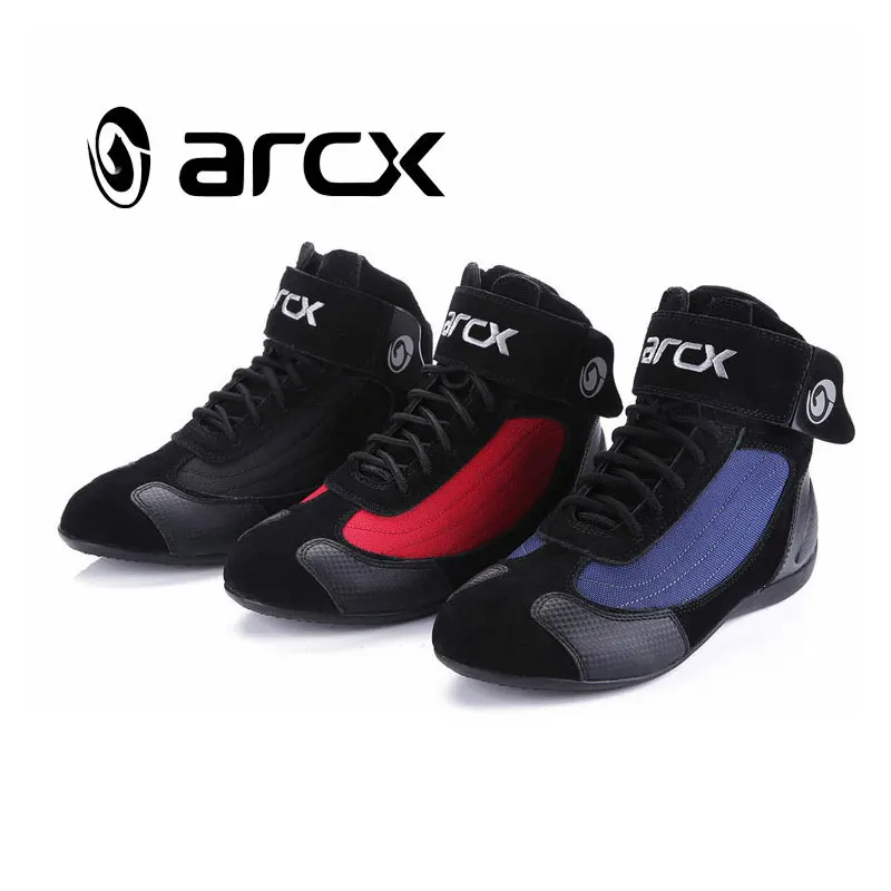 Мотоциклетные ботинки ARCX унисекс дышащие черные для верховой езды мотоциклетная