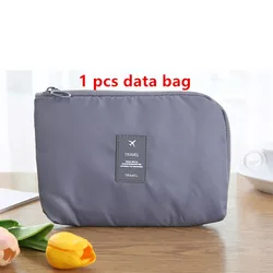 9 - Piece Travel Organizer Set: Portable Packing & Storage Bags (Gray Data bag)